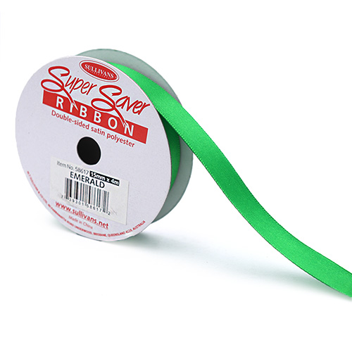58617 Double Sided Ribbon 15mmx4m Emerald