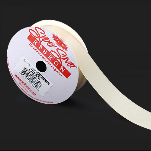 58619 Double Sided Ribbon 22mmx3m Cream