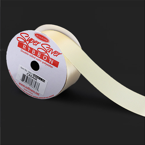 58623 Double Sided Ribbon 38mmx2m Cream
