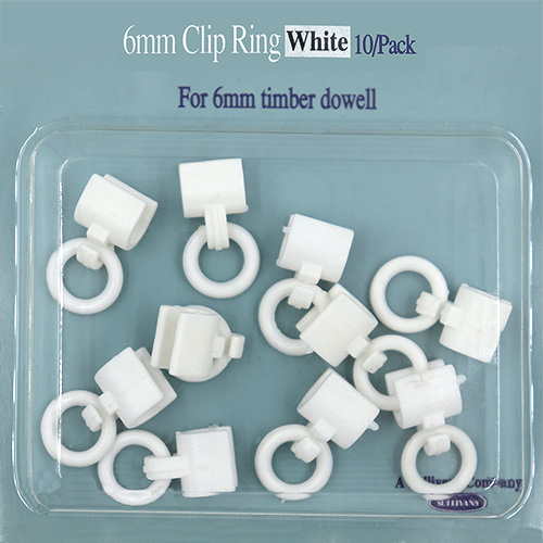 602066 Clip Rings 6mm White