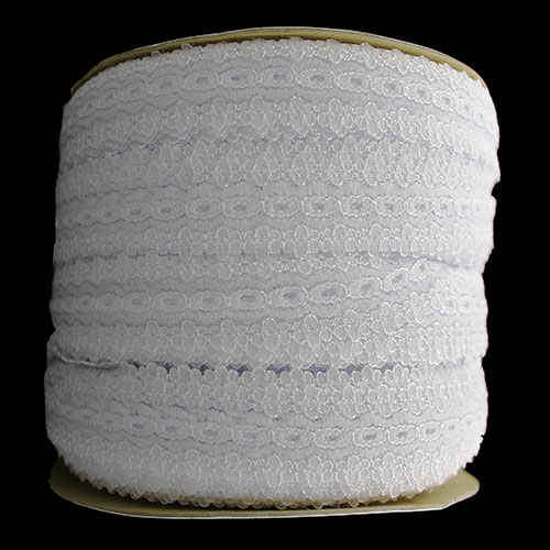 60244 Sullivans 30mm Eyelet Lace - 200m - White 