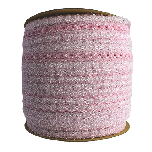 60248 Sullivans 30mm Eyelet Lace - 200m - Pink