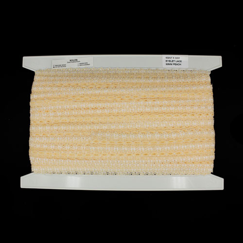60257 Lace Eyelet 30mm Peach