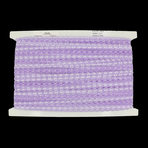 60259 Lace Eyelet 30mm Lilac