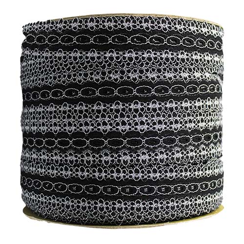 60264 Sullivans 30mm Eyelet Lace - 200m - Black