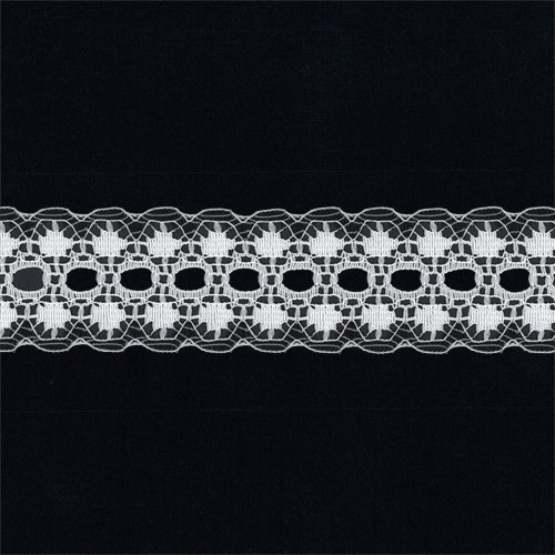 60274 Eyelet Lace 30mm Black Edge