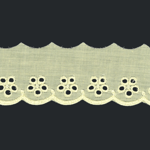 60505 Lace Cambric Flat Lemon 50mm