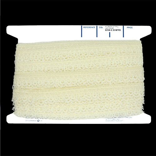 60588 Nylon Eyelet Frill Lace Cream