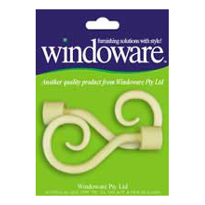 606025 Shepherds Crook Finial For 16mm Rods Ivory