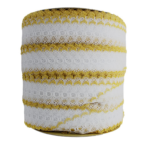 60797 Sullivans 40mm Coloured Edge Eyelet Lace - 200m - Caramel
