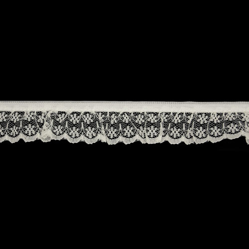 60802 Lace Nylon Frilled 20mm Sand