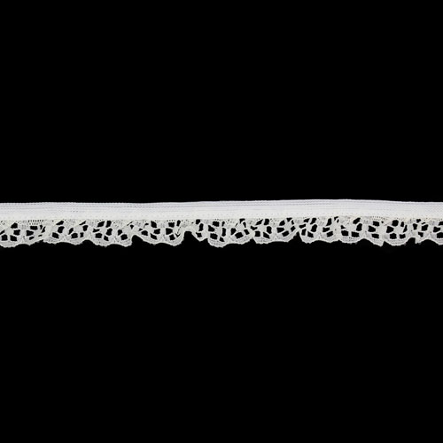 60803 Lace Nylon Frilled 13mm Ivory