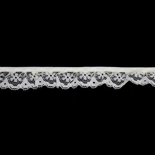 60812 Lace Nylon Frilled 17mm Cream