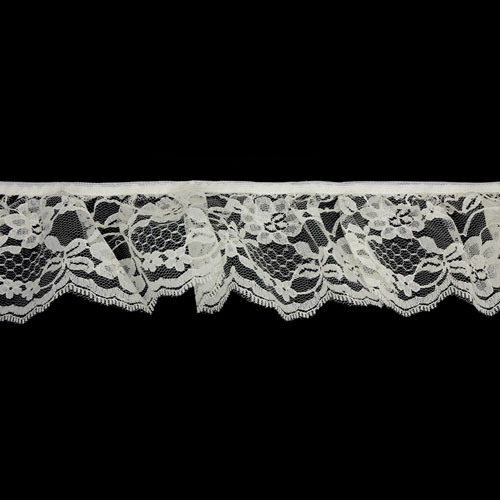 60814 Lace Nylon Frilled 70mm Ivory