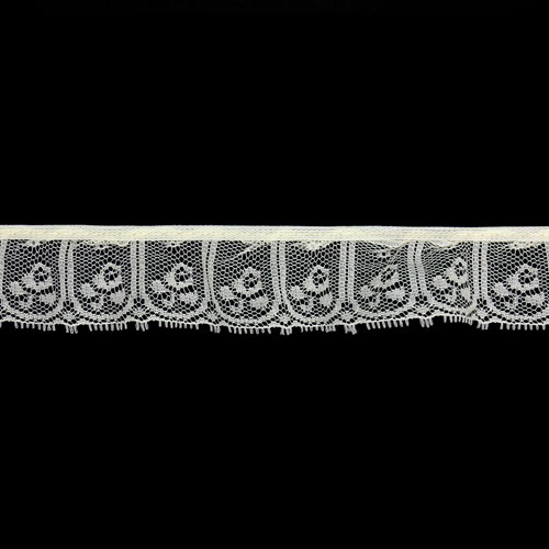 60815 Lace Nylon Frilled 26mm Ivory