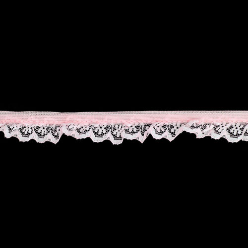 60819 Lace Nylon Frilled 15mm Light Pink
