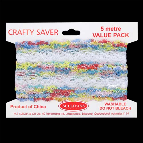61010 Lace Eyelet 25mm Multi