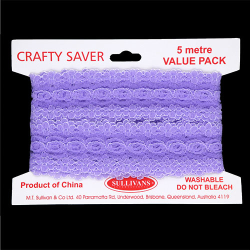 61184 Crafty Saver 35mm Eyelet Lace - 5m - Lilac