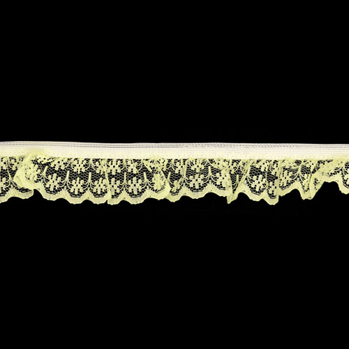 61226 Lace Nylon Frilled 20mm Lemon