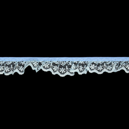 61230 Lace Nylon Frilled 20mm Saxe