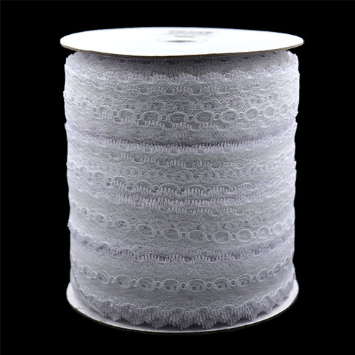 61446 Sullivans 35mm Eyelet Lace - 200m - White