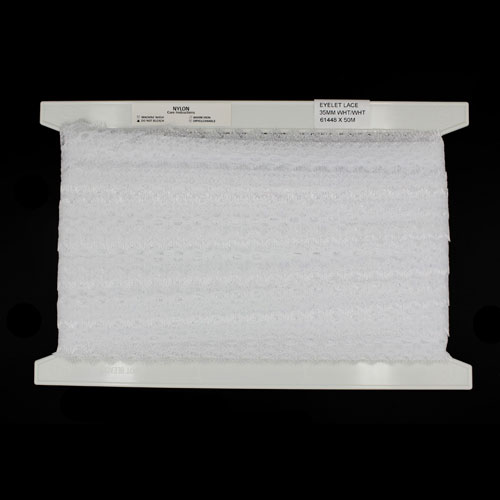 61448 Lace Eyelet 35mm White