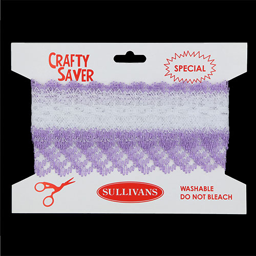 61488 Eyelet Picot Lace 2.5m Lilac
