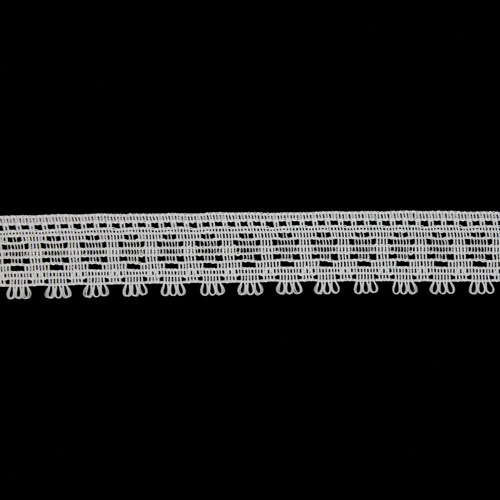 61609 Lace Polyester Nylon 18mm White