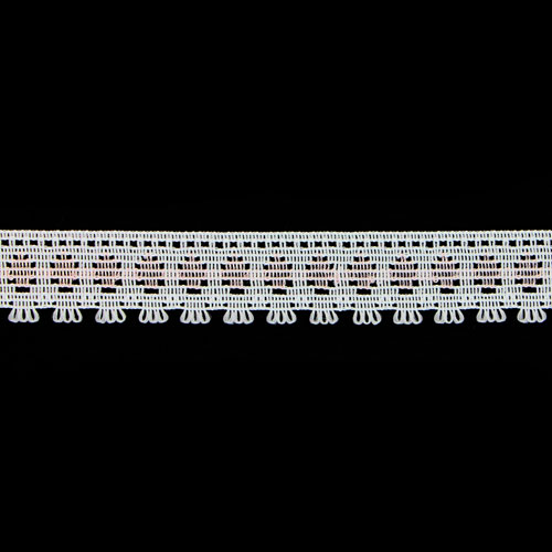 61620 Lace Polyester Nylon 18mm White Light Pink