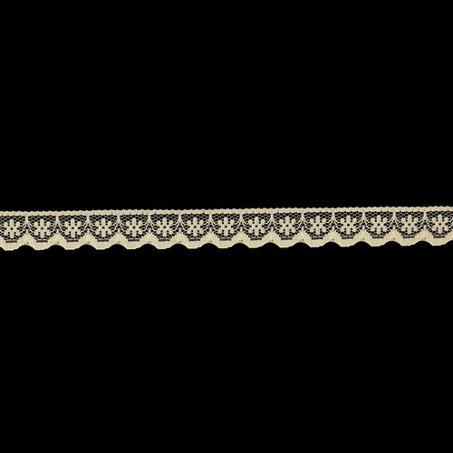 61653 Lace Nylon 12mm Cream