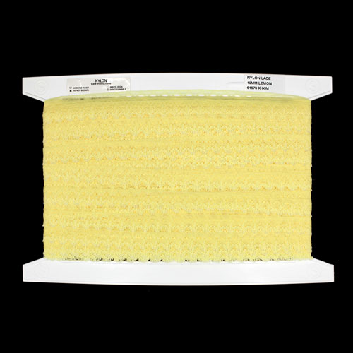61676 Lace Nylon 19mm Lemon