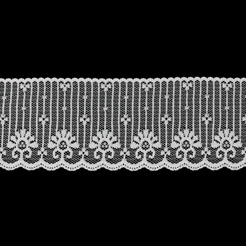 61684 Sullivans 65mm Nylon Lace - White 33mts