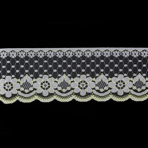 61720 Lace Nylon 68mm White Lemon