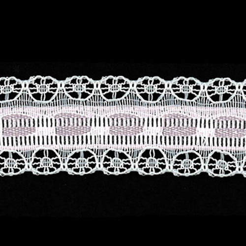 61884 Lace Nylon 17mm White Pink