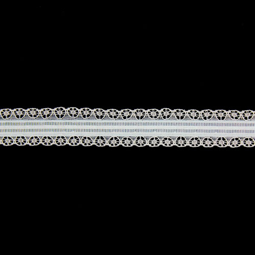 61885 Lace Nylon 17mm White Blue