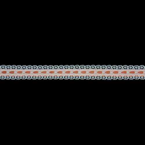 61975 Lace Nylon 15mm White Apricot