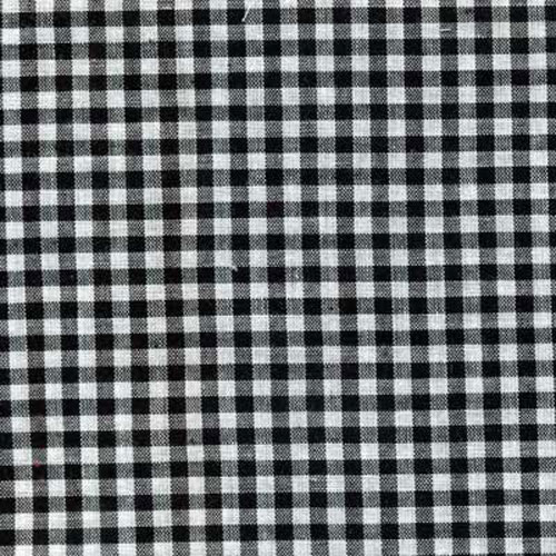62189 Fabric Gingham 112cm Black 1/8 Inch