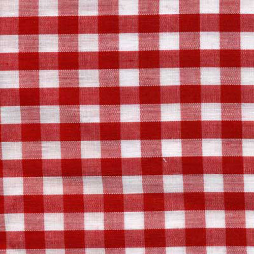 62191 Fabric Gingham 112cm Red 1/4 Inch