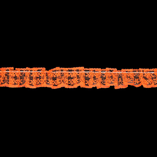 62523 Lace Nylon Frilled 20mm Orange