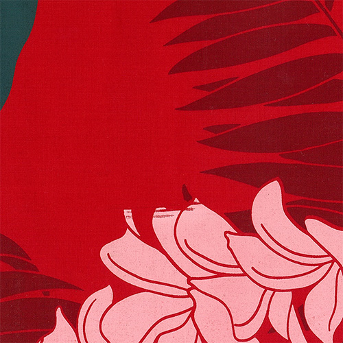 62811 Poplin Print 112cm Red Floral