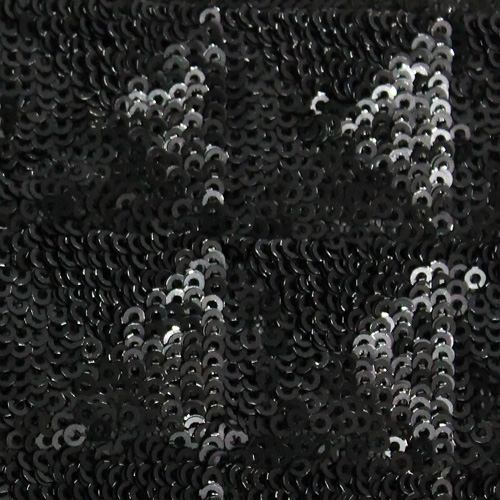 62843 Mesh Sequins 130cm Black