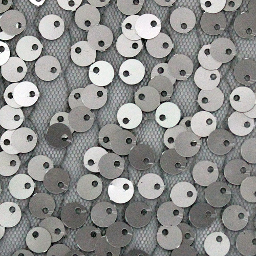 62849 Mesh Sequins 130cm Silver