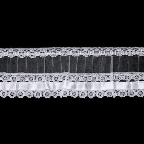 63000 Lace Nylon Frilled 55mm White