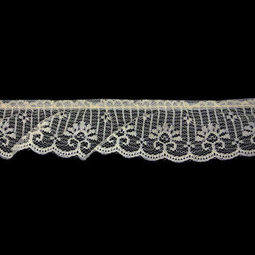 63056 Lace Nylon Frilled 50mm Cream
