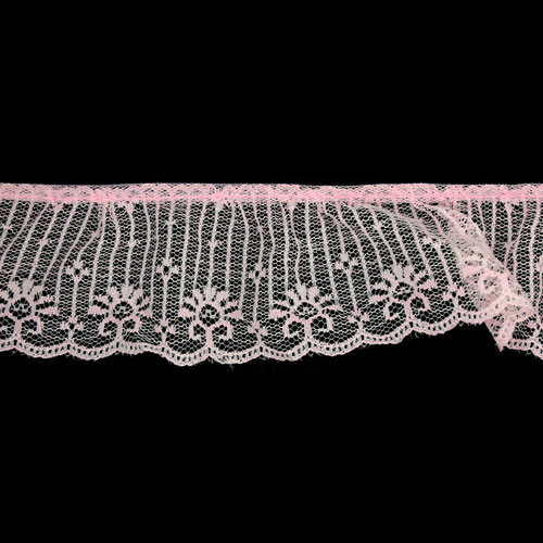63075 Lace Nylon Frilled 60mm Pink