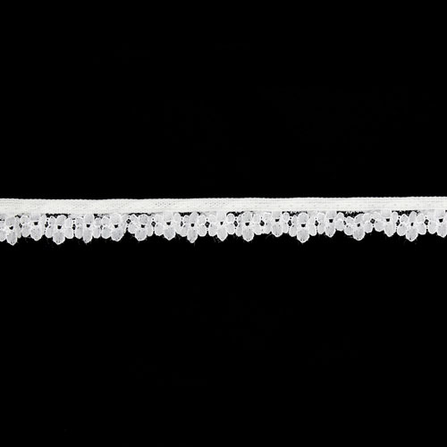 63175 Lace Nylon Frilled 12mm White