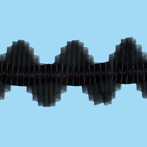 63319 Lace Frilled Black