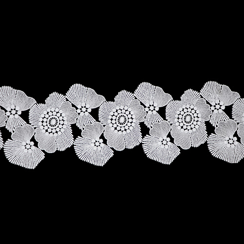 63457 Lace Euro Guipure 130mm White
