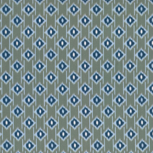 63542 Printed Cotton Fabric 112cm Blue Small Diamonds