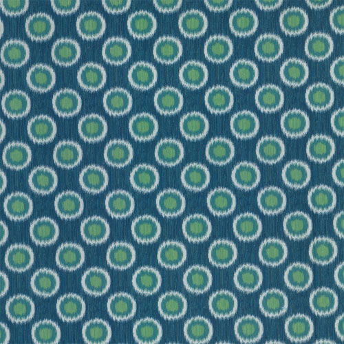 63544 Printed Cotton Fabric 112cm Green Circles
